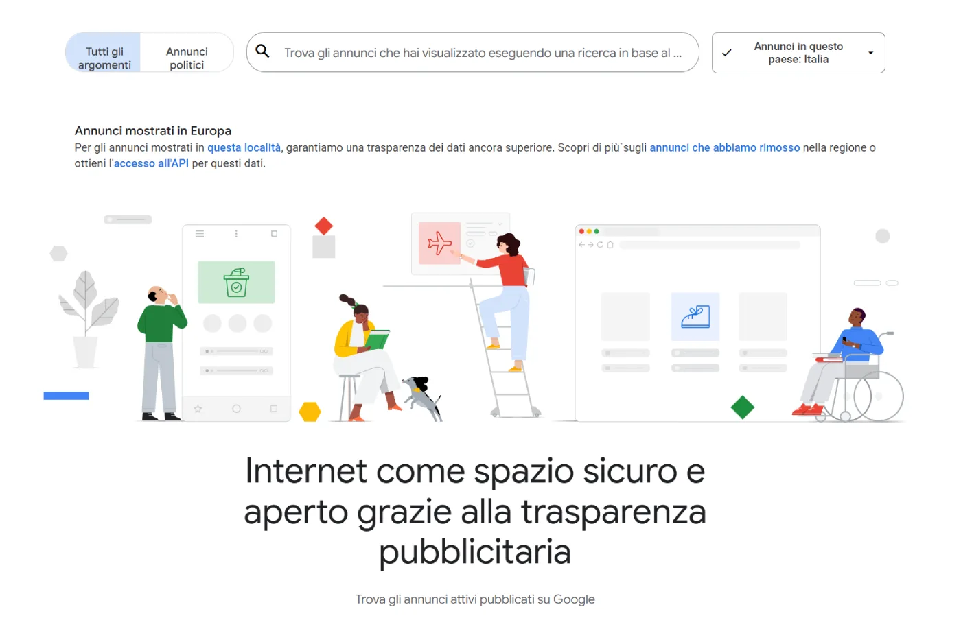 Centro Trasparenza Annunci di Google