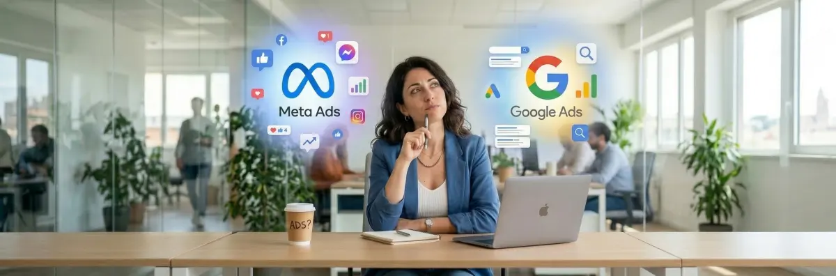 Differenza tra Google Ads e Meta Ads per il primo investimento